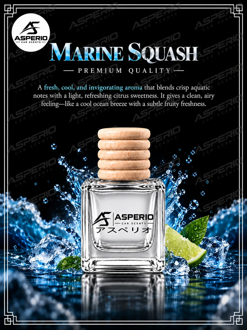 Asperio Marine Squash car diffuser — original product artwork from the Shopee listing